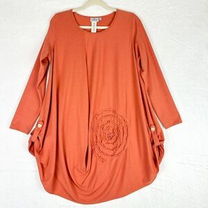 Cheyenne Lagenlook Tunic Top Size Small/Medium Cotton Modal Long Sleeve